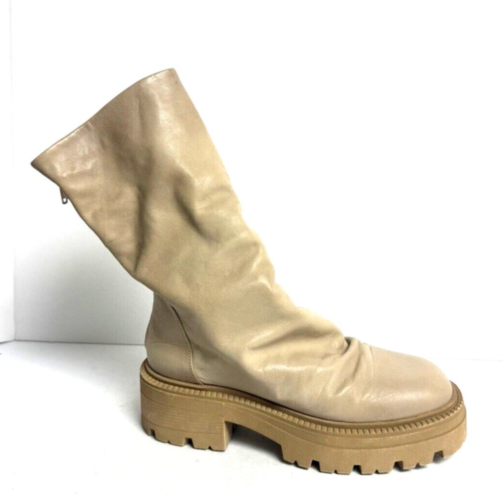Free People Womens Emma Ruche Boot Natural Size EU38.5 M US8.5
